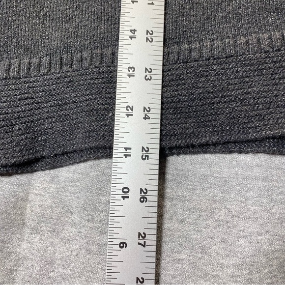 Old Navy Women's Small Long Dark Gray Sweater Cotton Blend Round Neck Oversized - Picture 13 of 15